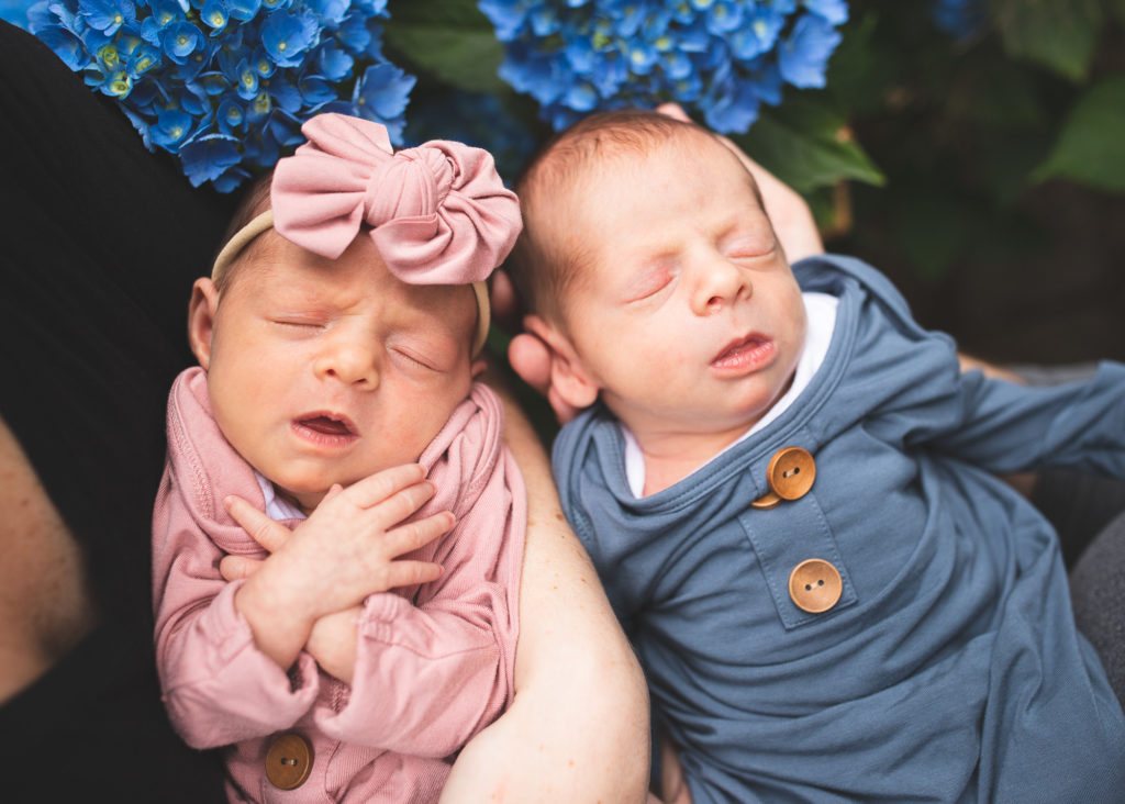 twin newborn session
