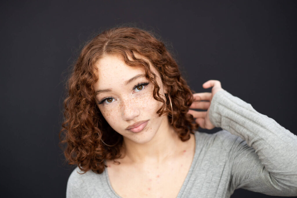 orthodontist vancouver wa | fine art school portrait of girl with curly hair 