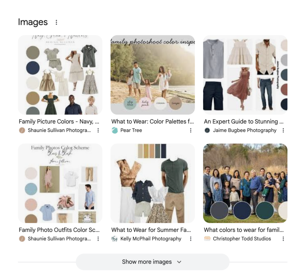 Example of images showing up on google due to alt text best practices. 