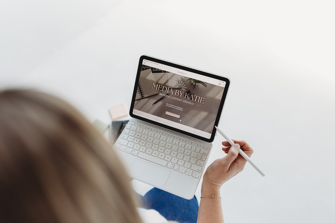 Branding session image for a small female business in portland, oregon